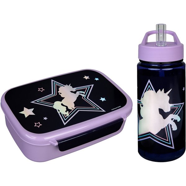 Scooli Lunchbox Brotzeitdose & Trinkflasche, Dreamland, Kunststoff, (Set, 2-tlg), mit Trinkflasche