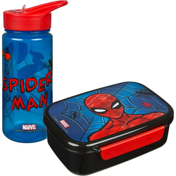 Scooli Lunchbox Spider-Man, (Set, 2-tlg), mit Trinkflasche