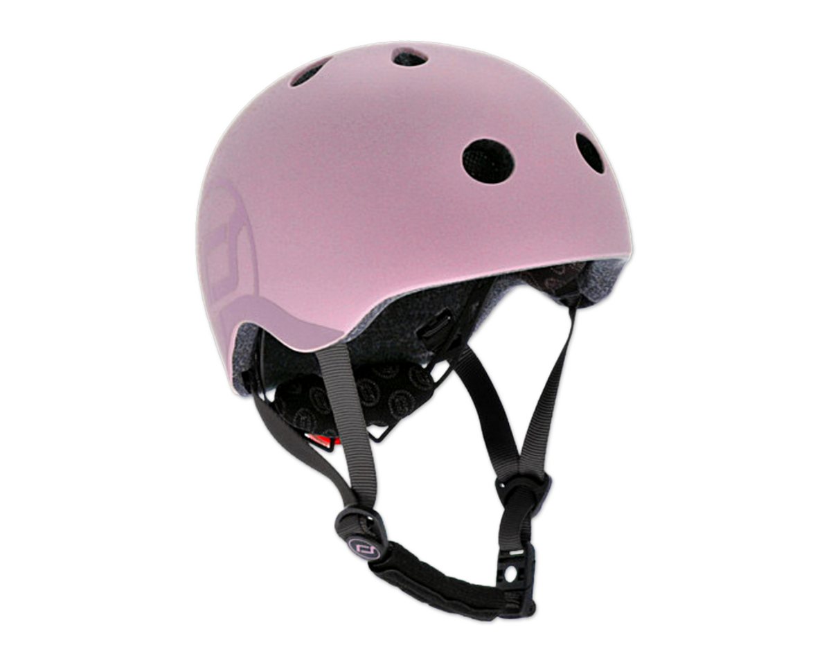 Scoot and Ride Kinderhelm S Ash, Schutzhelm mit LED Licht, 51 - 55 cm Fahrradhelm – Bild 3 von 5