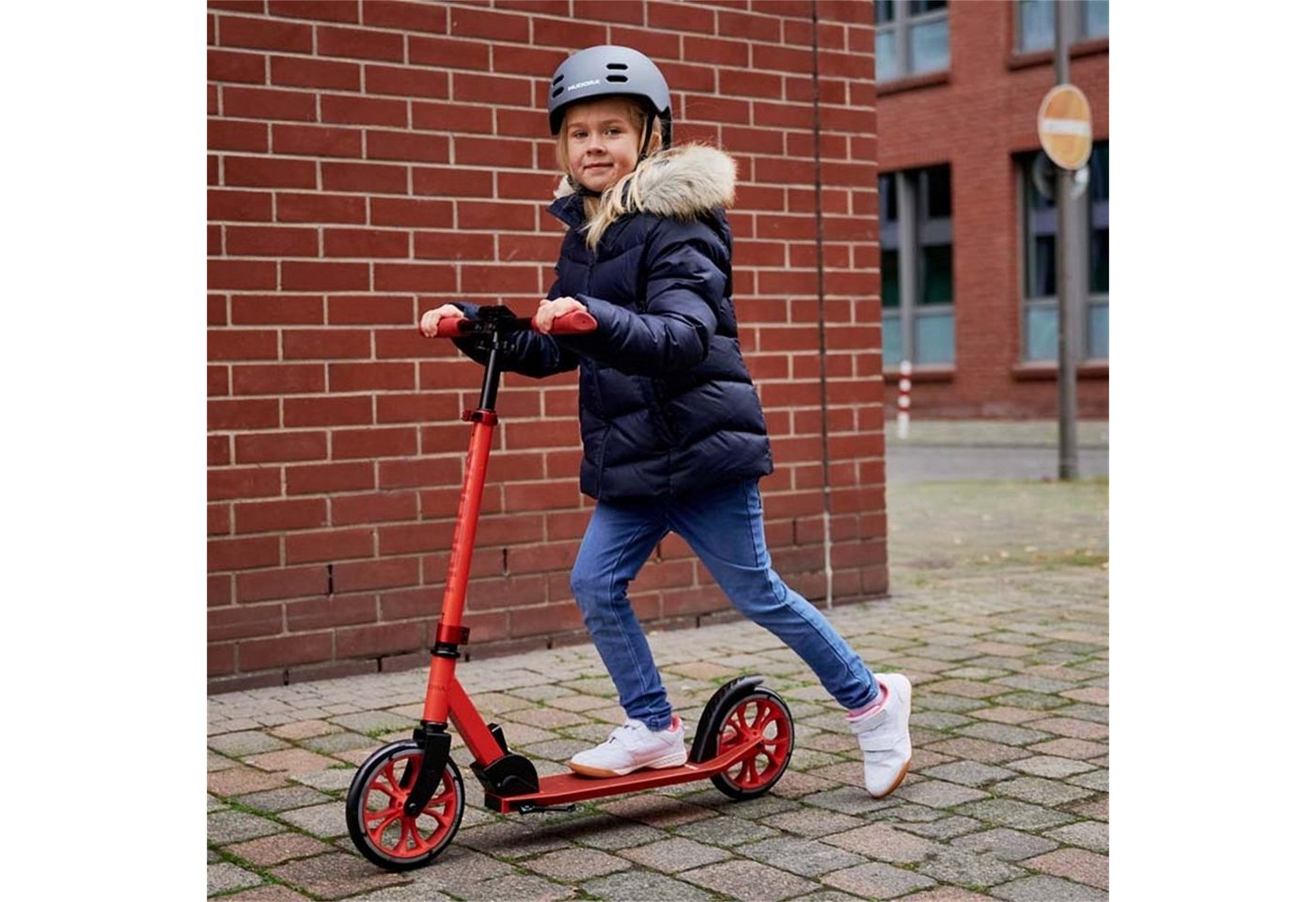 Hudora Scooter 14452 HUDORA Scooter Up 200, red – Bild 5 von 5