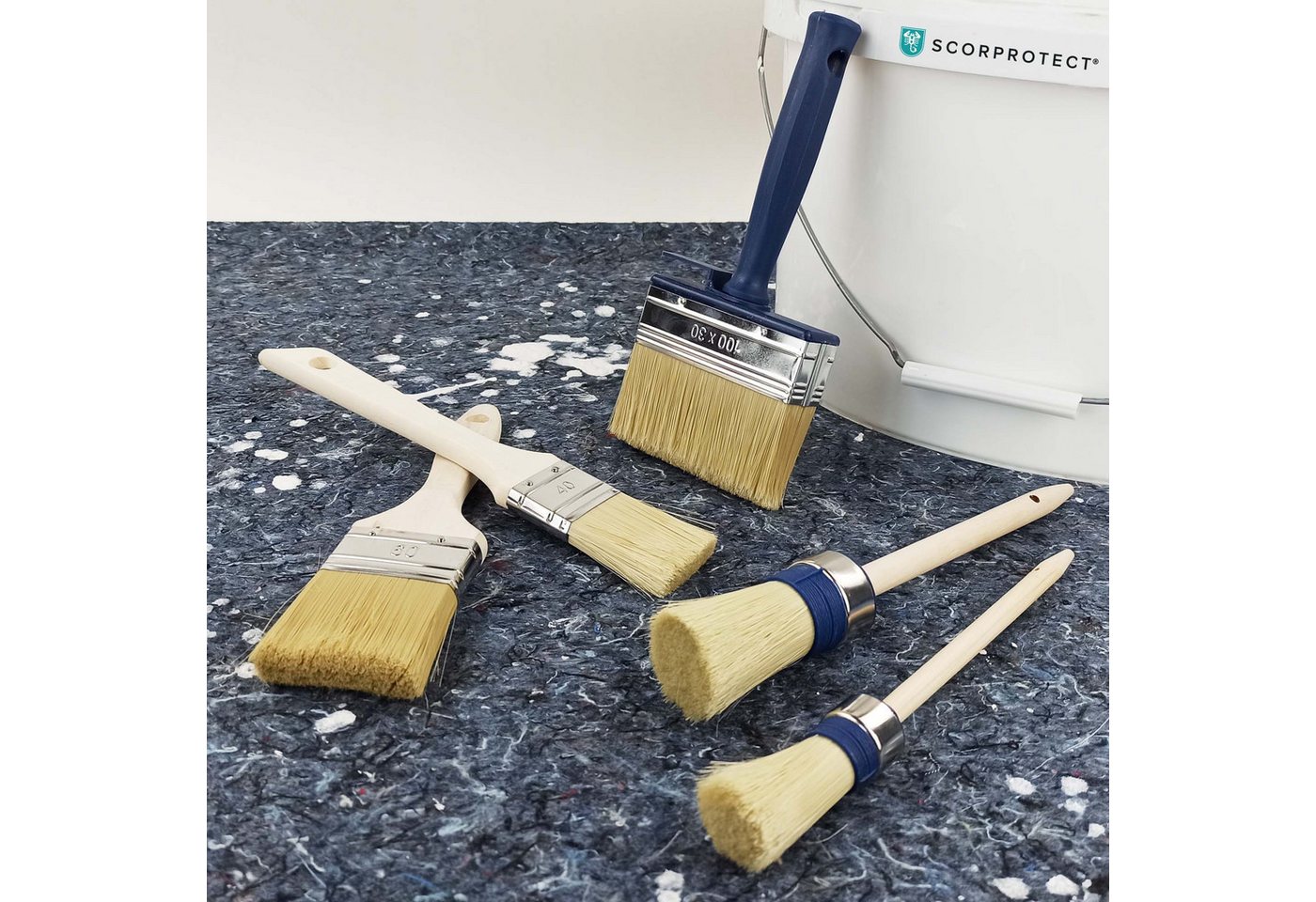 Scorprotect® Flachpinsel Profi Streich-Set 5-teilig – Bild 2 von 2