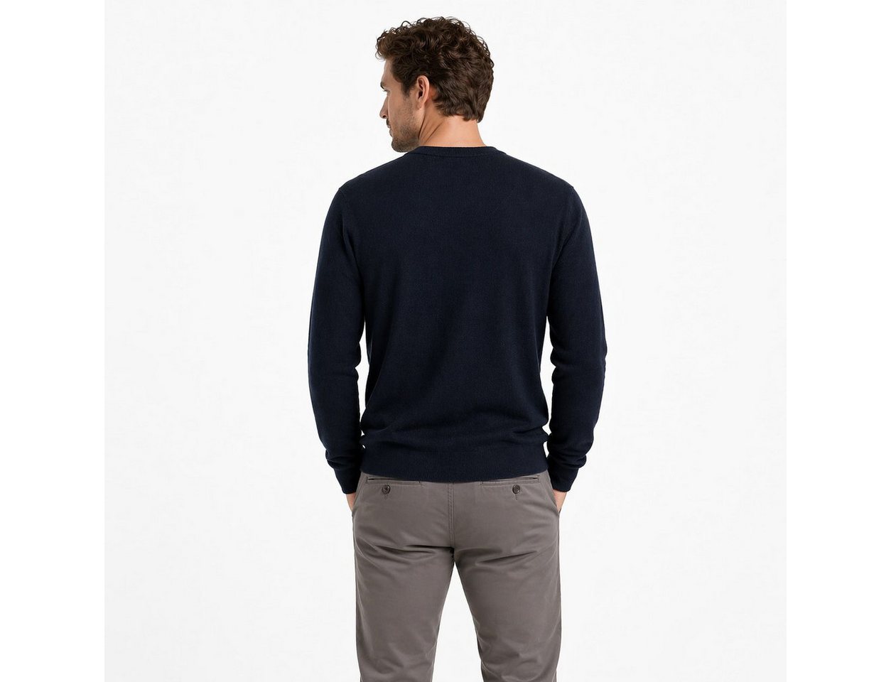 Scotch & Soda Rundhalspullover Linnen blend – Bild 2 von 5