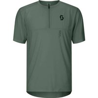 SCOTT Herren Shirt SCO Tee M's Vertic Zip SS, Größe XXL in Grau