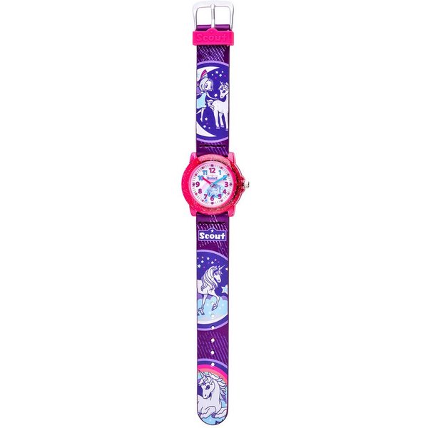 Scout Quarzuhr Crystal 164000012, Armbanduhr, Kinderuhr, Geschenkidee, Schulanfang, Mädchen, Einhorn
