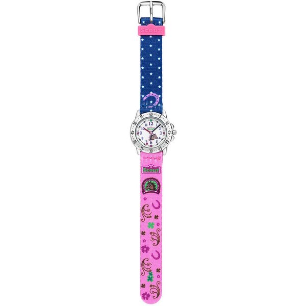 Scout Quarzuhr Pferdeuhr, Achtion Girls, 280378065 164000043, Armbanduhr, Kinderuhr, Lernuhr,Geschenkidee, Schulanfang,Mädchen,Pferd