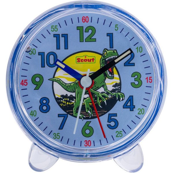 Scout Quarzwecker Dinosaurierwecker, Favorit, 280001044 Kinderwecker, Lernwecker,Geschenkidee, Kinderzimmer, Schulanfang, Dino
