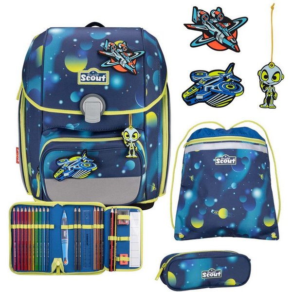 Scout Schulranzen Genius Set 4-teilig (Set, 4-tlg)
