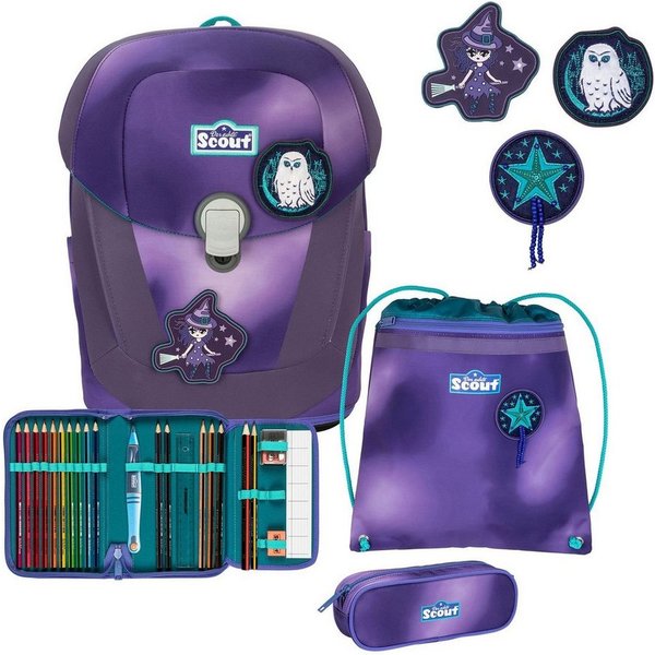 Exklusiv Superflash Purple Magic Schultaschen-Set, 4-tlg.