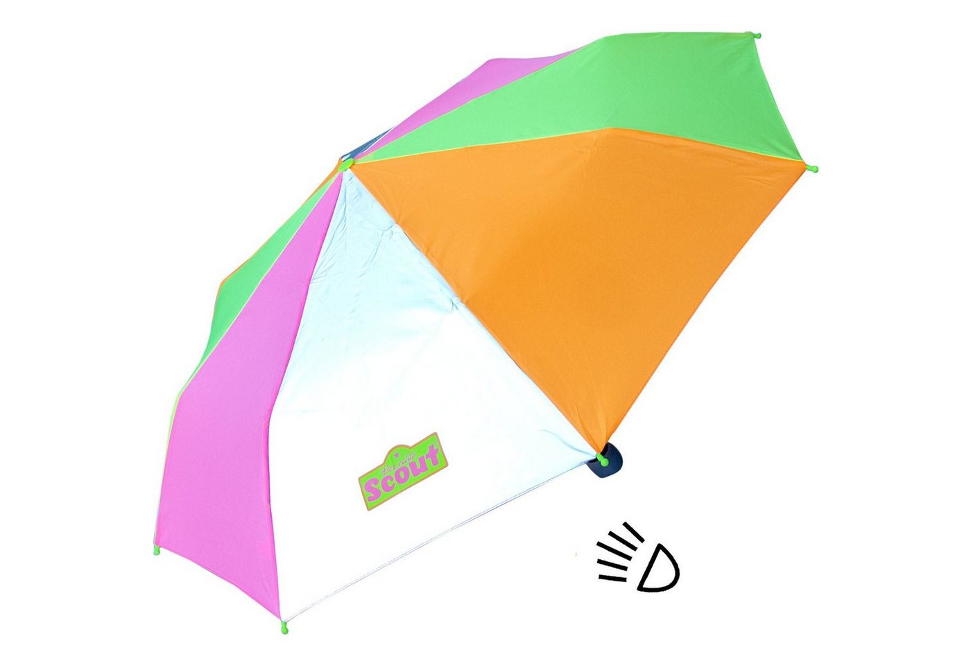 Scout Taschenregenschirm Mini Kinderschirm Basic reflektierend, leicht – Bild 3 von 5