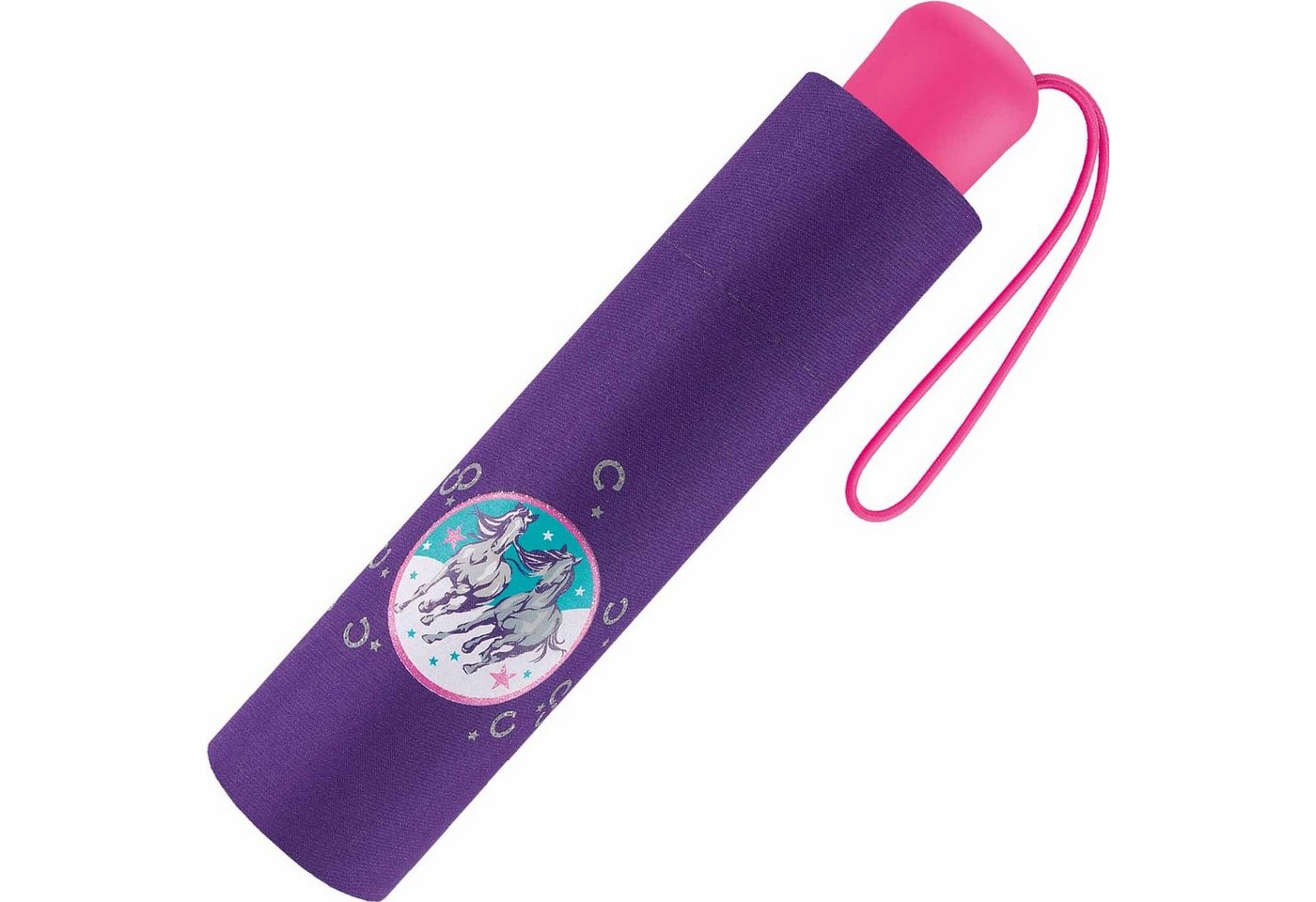 Scout Taschenregenschirm Mini Kinderschirm Basic reflektierend bedruckt, leicht – Bild 2 von 4