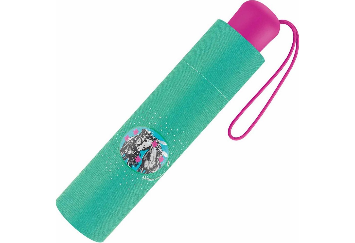 Scout Taschenregenschirm Mini Kinderschirm Basic reflektierend bedruckt, leicht – Bild 3 von 3