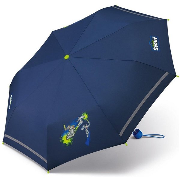 Scout Taschenregenschirm Mini Kinderschirm Basic reflektierend bedruckt, leicht
