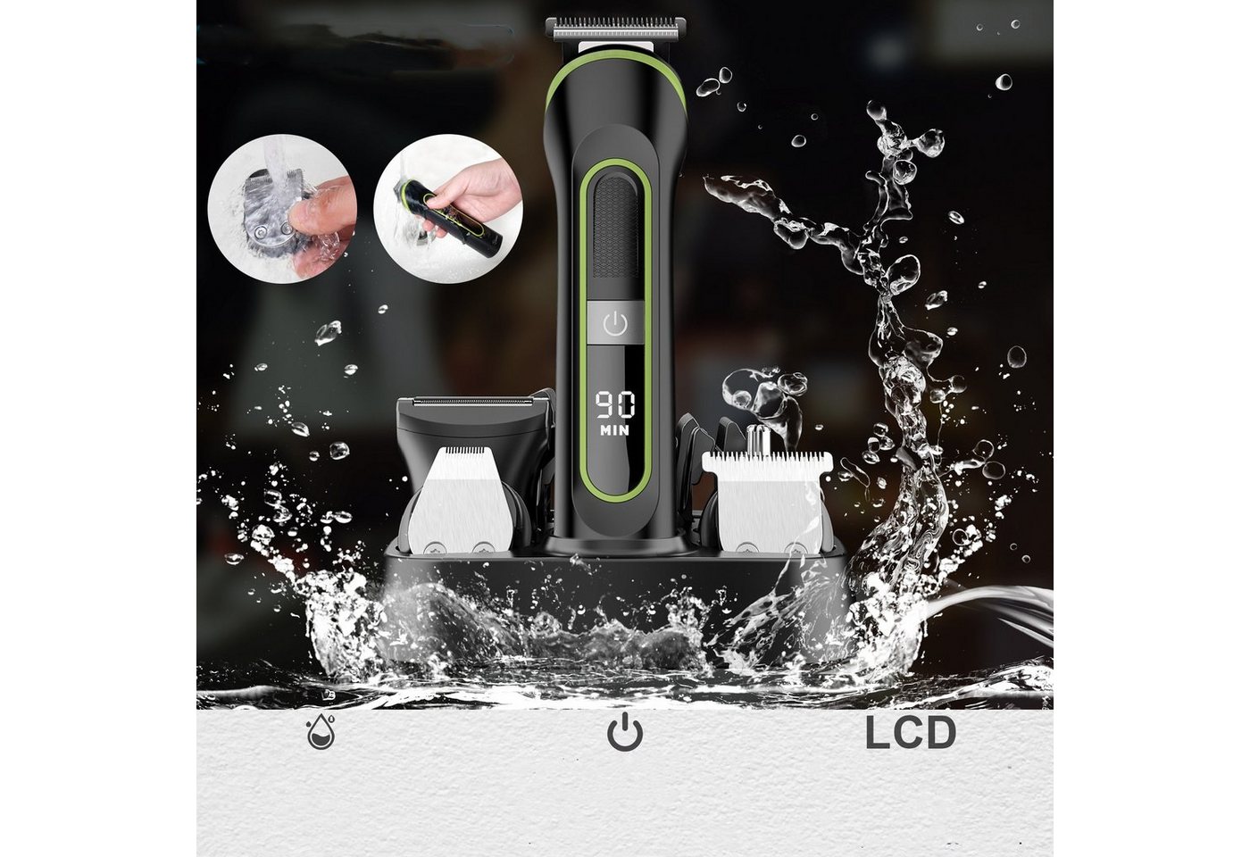Scttomon Bartschneider RFC5918, Haarschneider Bodygroomer 5 in 1 Wasserdicht – Bild 2 von 5