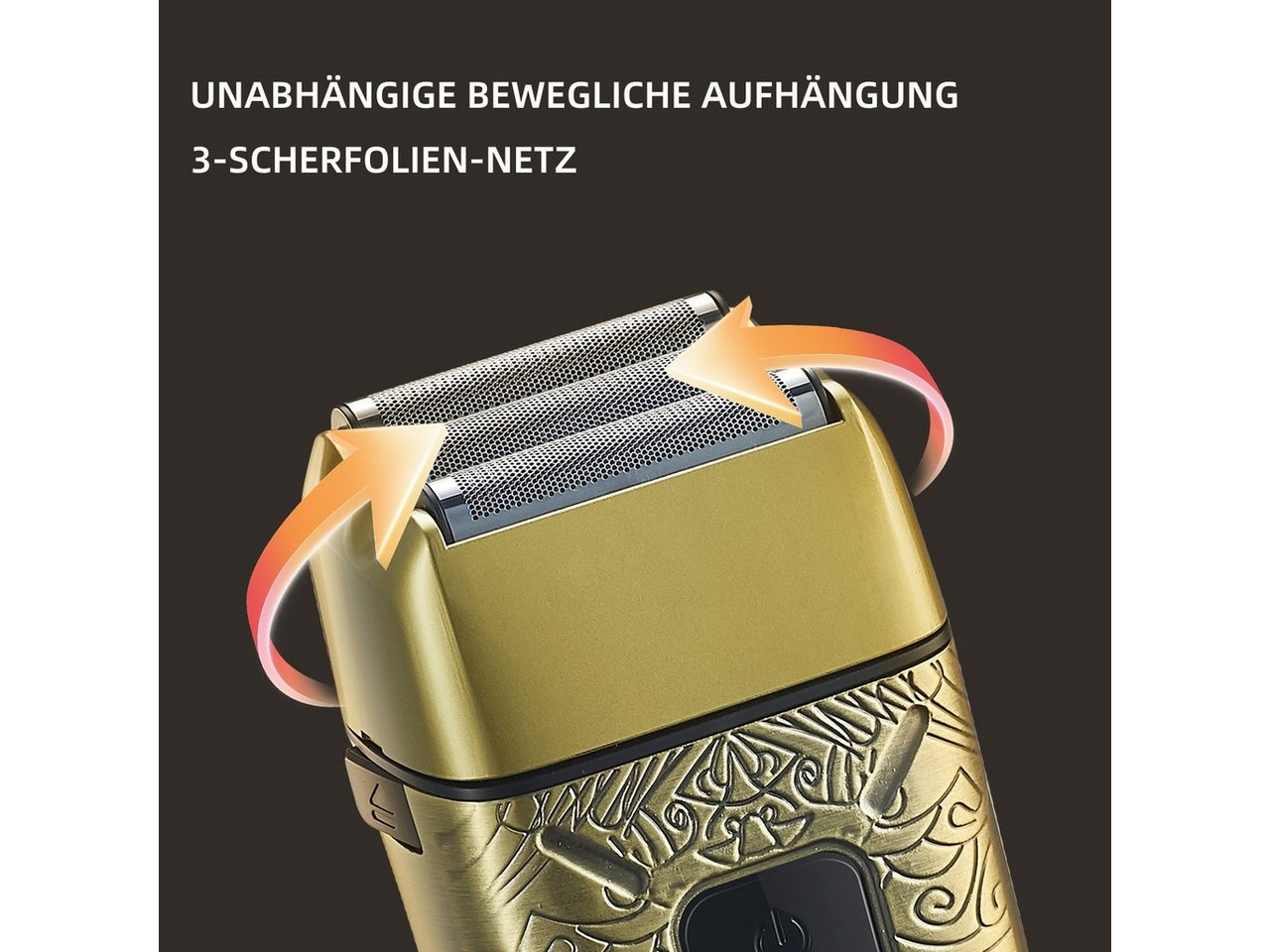Scttomon Elektrorasierer LK-3305, Aufsätze: 1, Barttrimmer, Folienrasierer, 3-fach Scherkopf – Bild 4 von 5