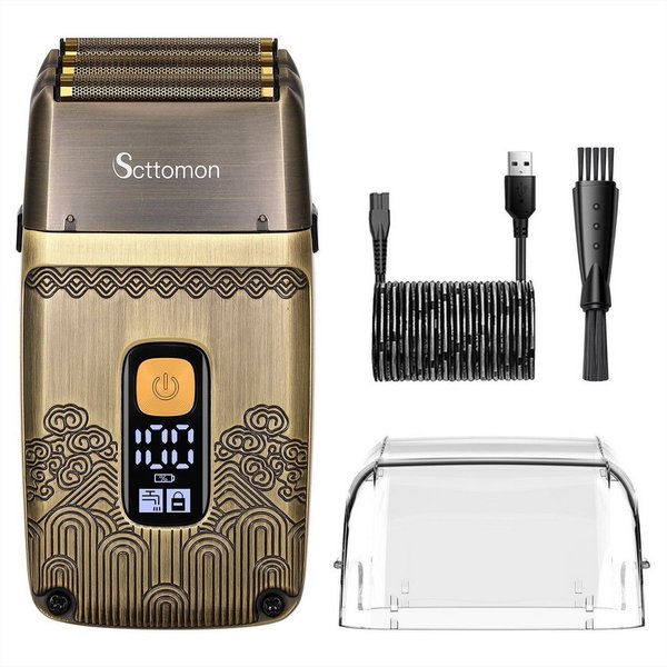 Scttomon Elektrorasierer RSCW-767, Aufsätze: 1, Langhaartrimmer, Folienrasierer, Wet&Dry