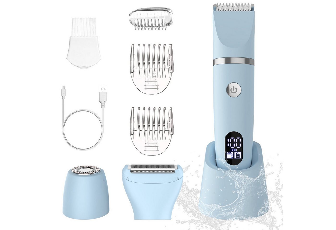 Scttomon Epilierer RFC-2018, Aufsätze: 1 St., Damenrasierer, Gesichtshaartrimmer, 3-in-1, Wet&Dry – Bild 3 von 5