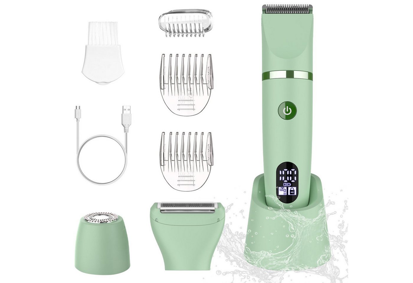 Scttomon Epilierer RFC-2018, Aufsätze: 1 St., Damenrasierer, Gesichtshaartrimmer, 3-in-1, Wet&Dry – Bild 3 von 5