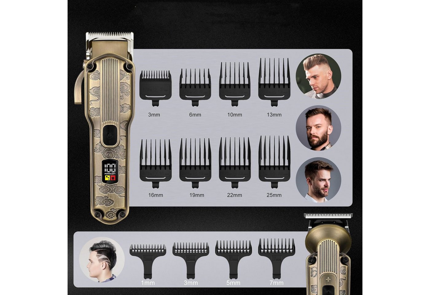 Scttomon Haar- und Bartschneider HT-6081, Haarschneidemaschine Set, Haarschneider, Barttrimmer 4 IN 1, Elektrorasierer – Bild 2 von 5