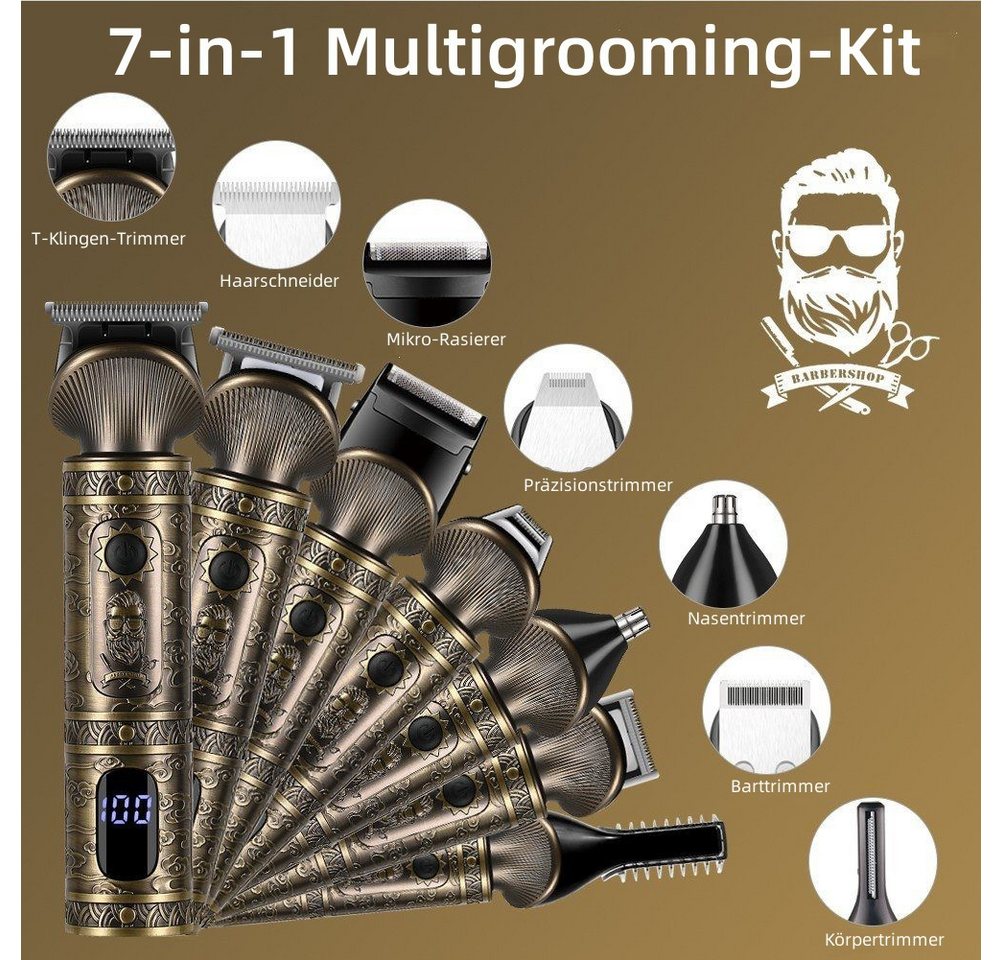 Scttomon Haar- und Bartschneider RFC5618, Multifunktionaler Trimmer 7-in-1 – Bild 3 von 5