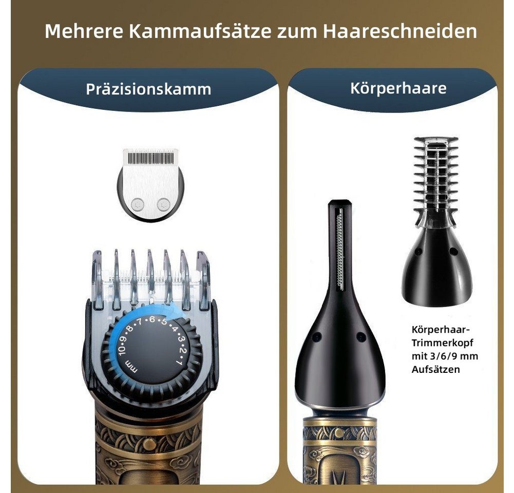 Scttomon Haar- und Bartschneider RFC5618, Multifunktionaler Trimmer 7-in-1 – Bild 5 von 5