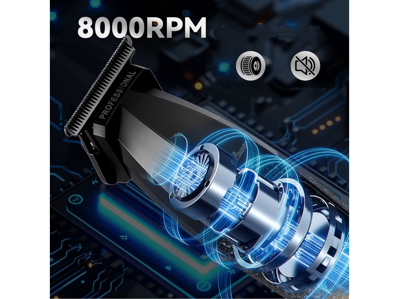 Scttomon Haarschneider G56, Barttrimmer, Trimmer für Haare & Bart, 8000 RPM, LED-Display – Bild 5 von 5