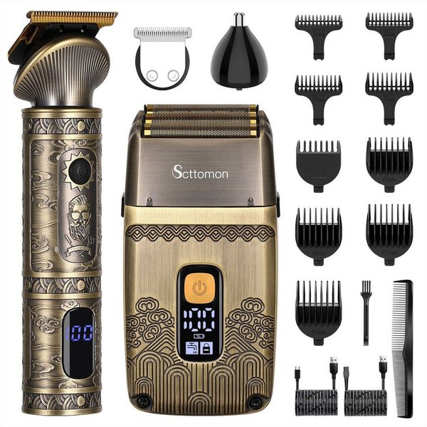 Scttomon Haarschneider RSCW-767, 3-in-1-Trimmer, Elektrischer Rasierer für Herren