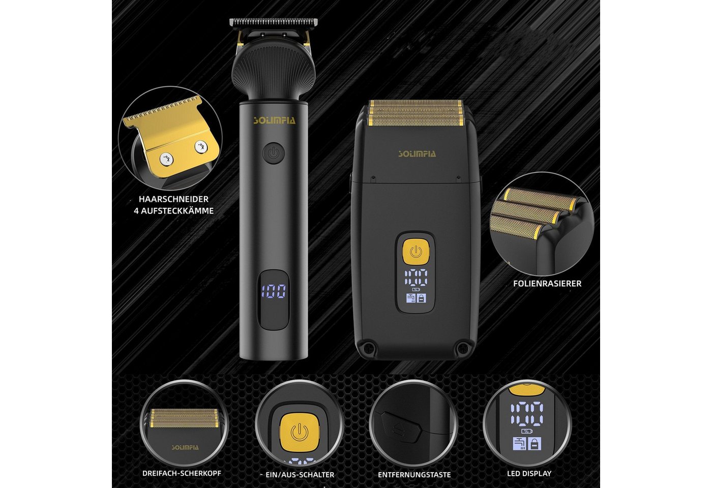 Scttomon Haarschneider RSCW-767, 3-in-1-Trimmer, Elektrischer Rasierer für Herren – Bild 2 von 5