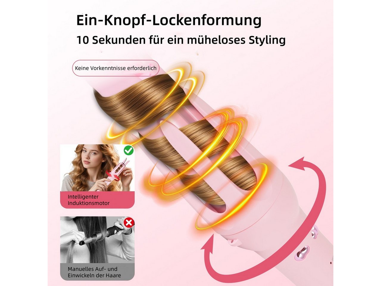 Scttomon Lockenstab HT-102, Keramik-Turmalin-Bechichtung, 32mm Automatischer Lockenstab – Bild 3 von 5