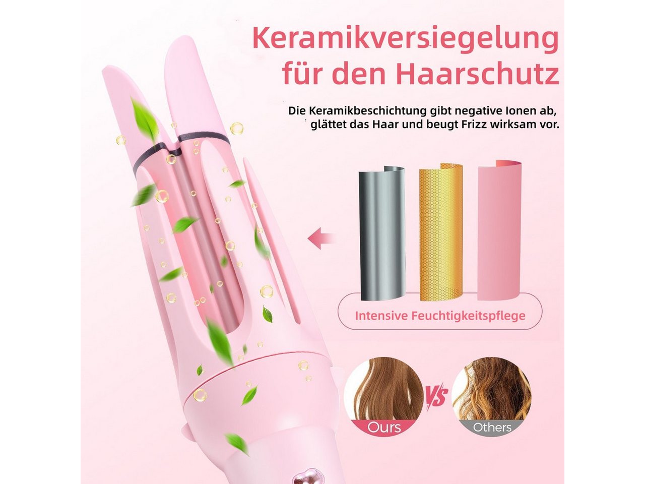 Scttomon Lockenstab HT-102, Keramik-Turmalin-Bechichtung, 32mm Automatischer Lockenstab – Bild 4 von 5