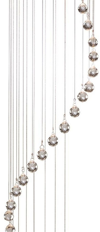 Searchlight Hängeleuchte Hallway 5Lt Multi-Drop Pendant- Chrome Metal & Clear Crystal, Leuchtmittel wechselbar – Bild 4 von 5