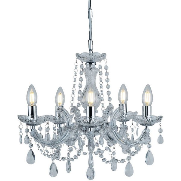 Searchlight Kronleuchter Marie Therese 5Lt Pendant, Leuchtmittel wechselbar