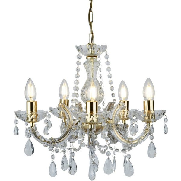 Searchlight Kronleuchter Marie Therese 5Lt Pendant, Leuchtmittel wechselbar