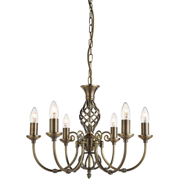 Searchlight Kronleuchter Zanzibar 6Lt Pendant, Leuchtmittel wechselbar