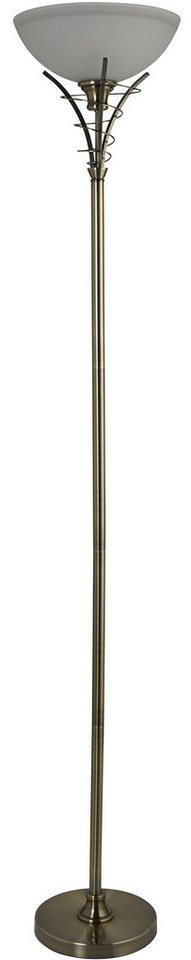 Searchlight Stehlampe Linea Stehleuchte - Antikes Messing und Glas, ohne Leuchtmittel – Bild 3 von 5