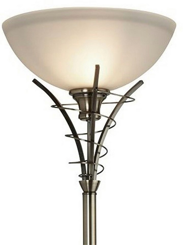 Searchlight Stehlampe Linea Stehleuchte - Antikes Messing und Glas, ohne Leuchtmittel – Bild 4 von 5