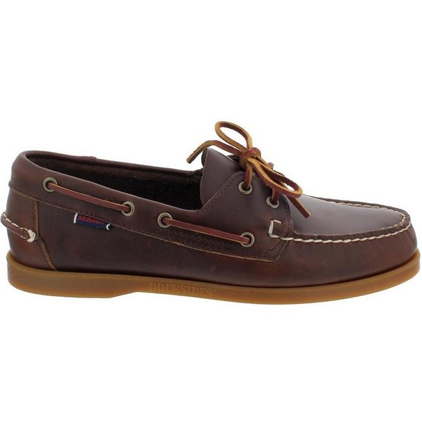 Sebago Sebago Docksides Men 70000G0-A20, Waxed Leather-Glattleder, Braun-Hone Bootsschuh