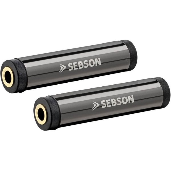 SEBSON 2x Klinken Kupplung 3,5mm Stereo, weiblich/weiblich - AUX Adapter Audio-Adapter