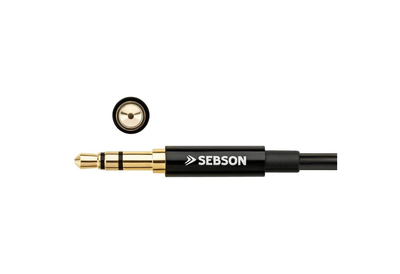 SEBSON Audio Kabel 2m - Klinke 3,5mm auf 2 Cinch Stecker - RCA zu Jack Optisches-Kabel, (200 cm) – Bild 3 von 5