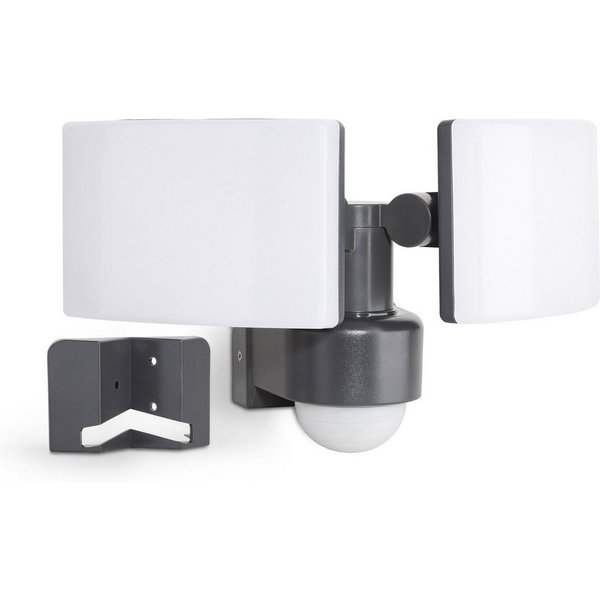 SEBSON Außen-Wandleuchte LED Außenwandleuchte mit Bewegungsmelder 10m/240° IP65 40W kaltweiß, Kaltweiß, IR Sensor, programmierbar, schwenkbar, Wand- und Eckmont