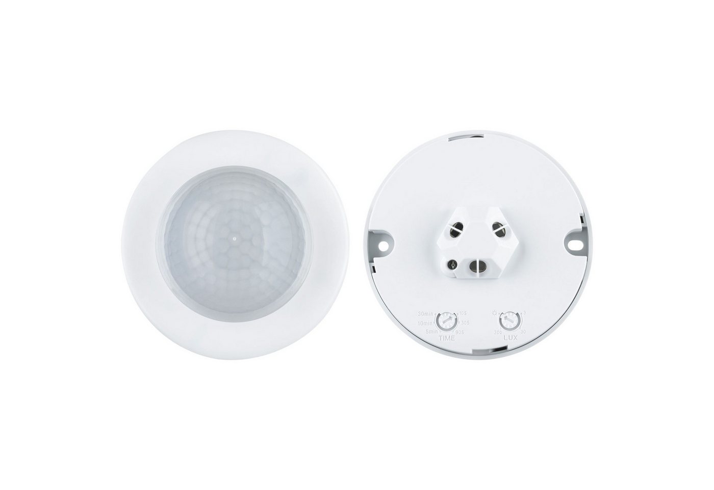 SEBSON Bewegungsmelder Infrarot Sensor Aufputz Decken Montage 360° Reichweite 20m IP20, (1-St), 360° Erfassung, Programmierbar, LED geeignet 1.000W, 3 Draht – Bild 4 von 5