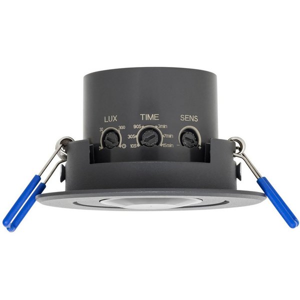 SEBSON Bewegungsmelder Infrarot Sensor Unterputz Decke - programmierbar Reichweite 8m 360°, (1-St), Einbauloch Ø65-75mm, LED geeignet 600W, IP20, 230V, 3 Draht