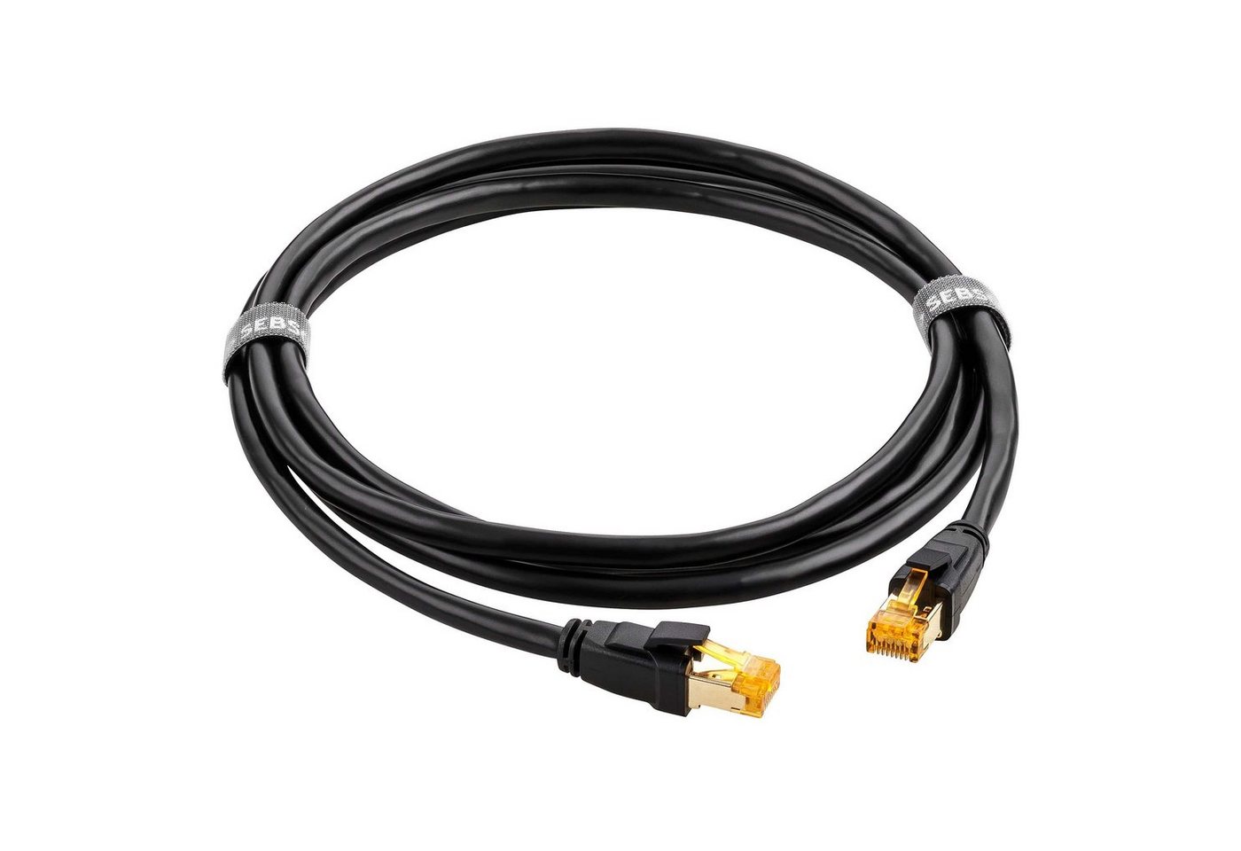SEBSON Kabelbinder Kabelbinder wiederverschließbar schwarz, 12mm x 15m Klettband Rolle – Bild 5 von 5
