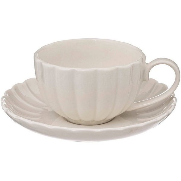 Secret de Gourmet Tasse Tasse mit Unterteller ROMY, Porzellan, Ø 6 cm, Porzellan
