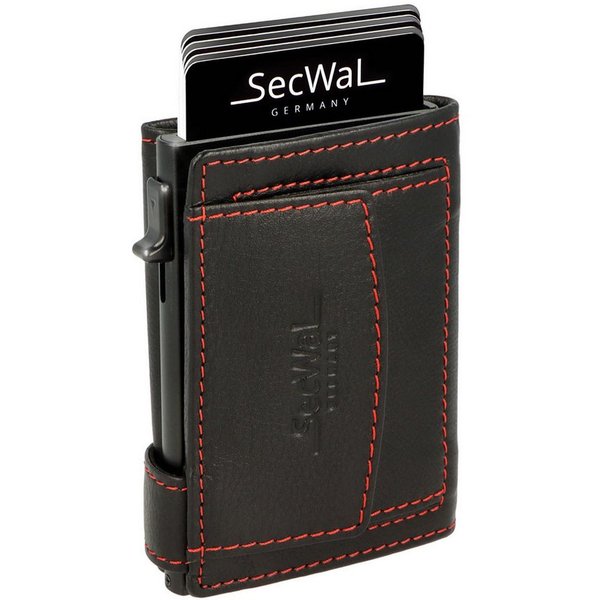 SecWal Geldbörse, Kartenetui mit Münzfach Druckknopf, Slim Wallet, RFID Schutz, Geldbeutel klein, für Damen und Herren