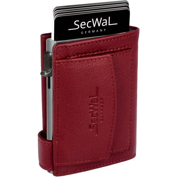 SecWal Geldbörse, Kartenetui mit Münzfach Druckknopf, Slim Wallet, RFID Schutz, Geldbeutel klein, für Damen und Herren