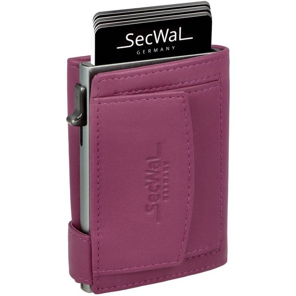 SecWal Geldbörse, Kartenetui mit Münzfach Druckknopf, Slim Wallet, RFID Schutz, Geldbeutel klein, für Damen und Herren