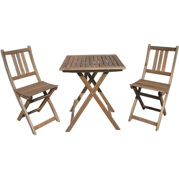 Sedex Balkonset Tampa, (Gartenset, 3-teiliges Gartenset), Klappfunktion, geölte Oberfläche