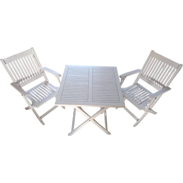 Sedex Balkonset Balkonset weiß gewischt Linus, Klappbar