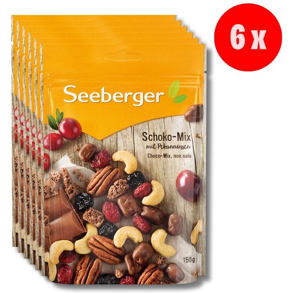 Seeberger Snacks Nüsse Seeberger Schoko-Mix Multipack - 6 x 150 g