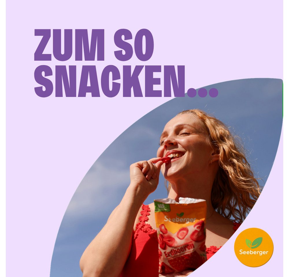 Seeberger Snacks Trockenfrüchte Seeberger gefriergetrocknete Erdbeeren Multipack - 10 x 15 g – Bild 4 von 5